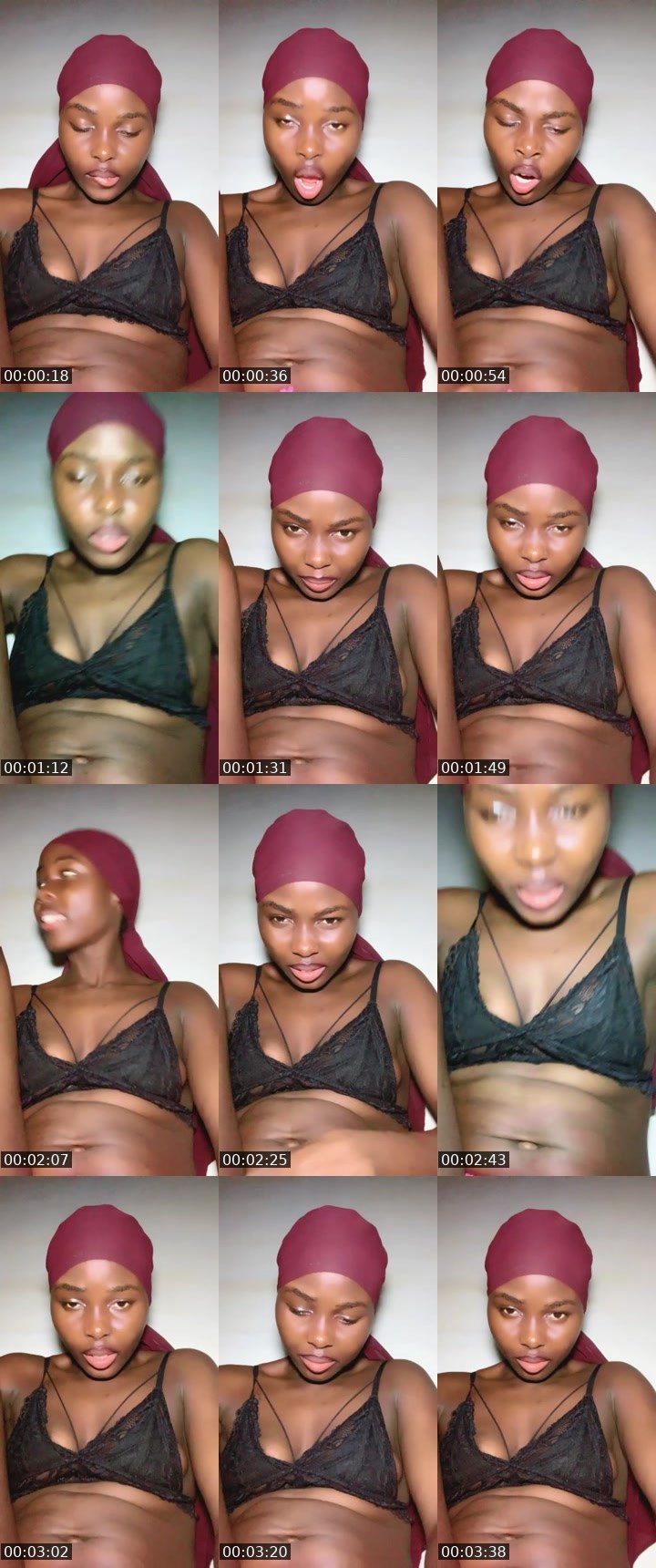 Contact-sheet preview of 35klush me 🥵's BuzzCast recording