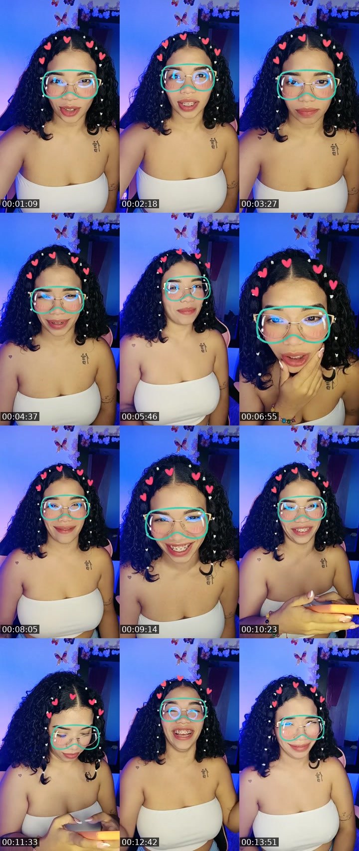 Contact-sheet preview of ↟Ꮆℓ↡🤍Cloe🧡's BuzzCast recording