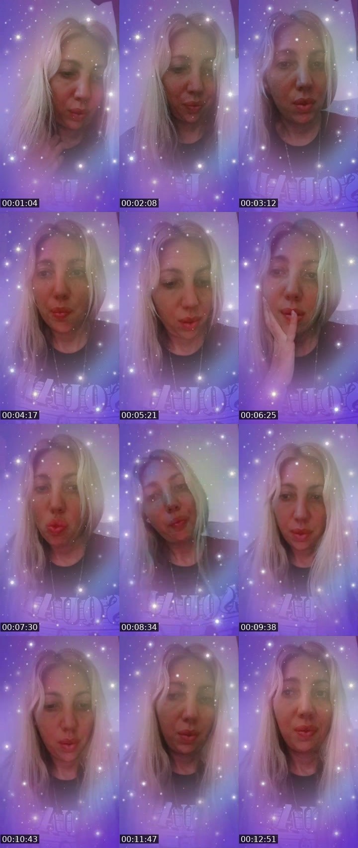 Contact-sheet preview of Julieta_love🦄's BuzzCast recording