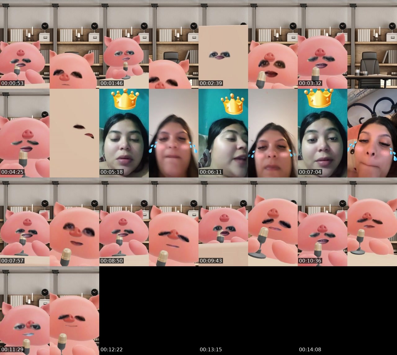 Contact-sheet preview of 𝓟🌷🥳Mia🐦‍🔥's BuzzCast recording