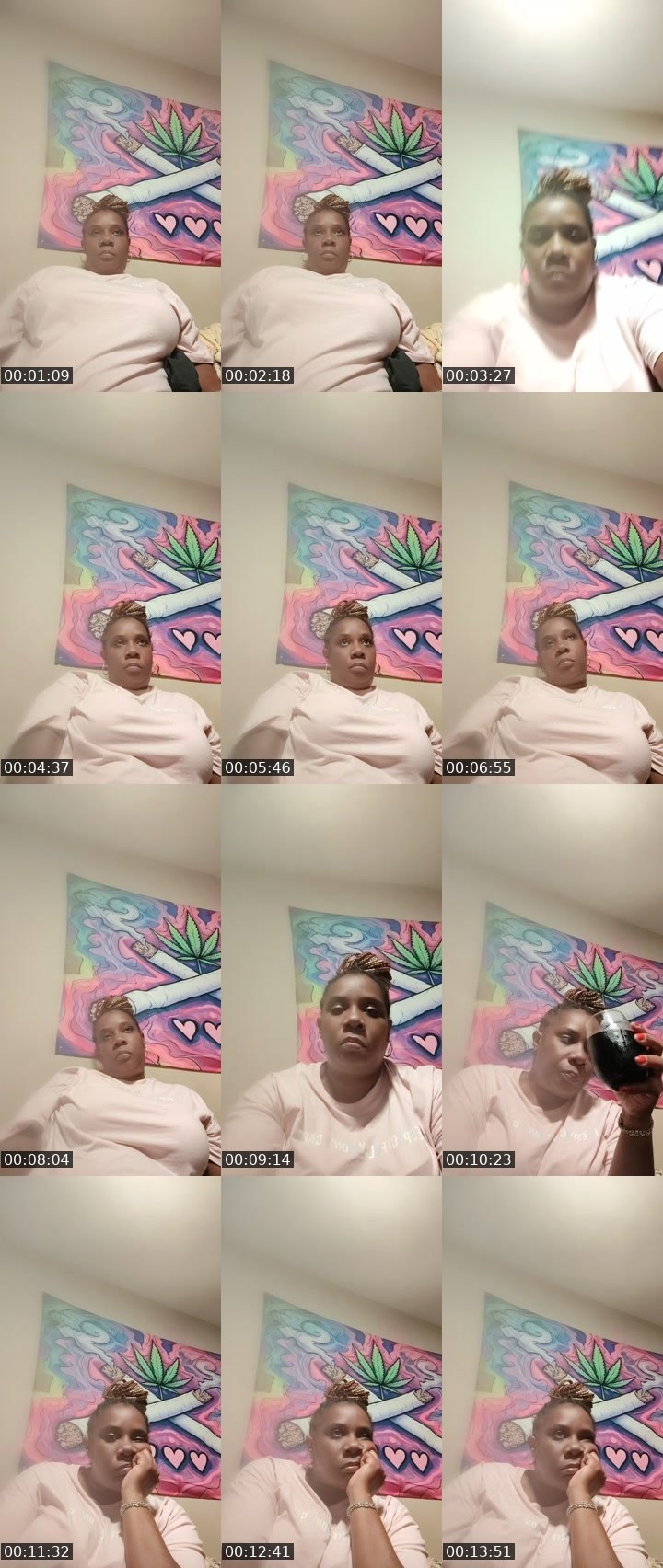 Contact-sheet preview of ❤queenhighness420❣'s BuzzCast recording