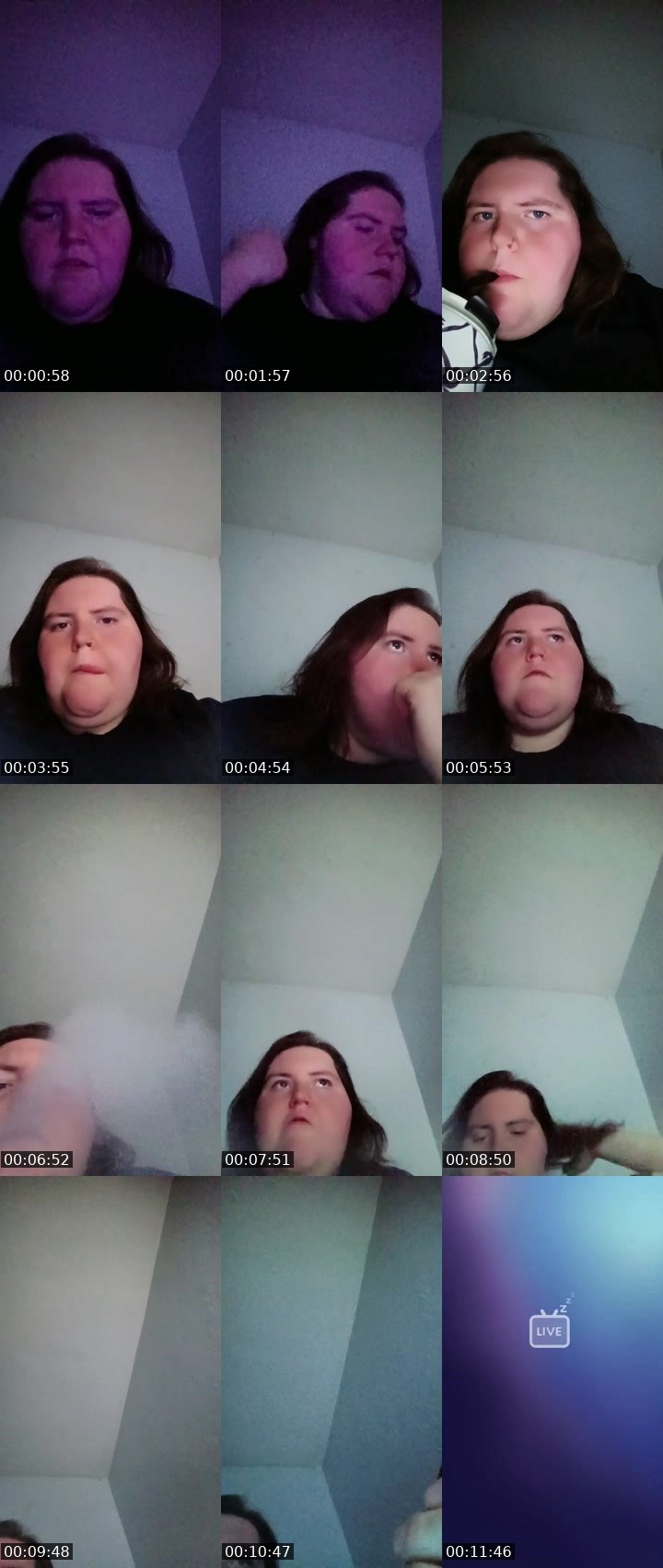 Contact-sheet preview of Amber288's BuzzCast recording