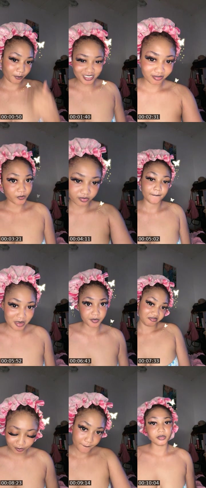 Contact-sheet preview of 🥹Snow white🎀's BuzzCast recording