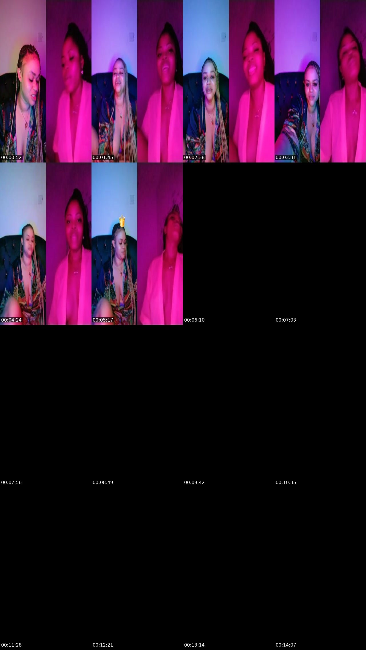 Contact-sheet preview of 💋60kadorable 🥰's BuzzCast recording