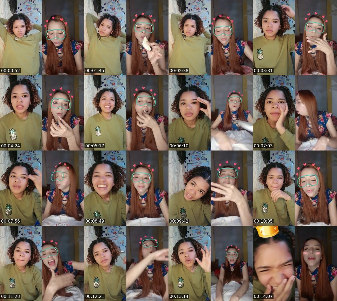 Contact-sheet preview of 梁✨Ｈ A L L Y👑's BuzzCast recording