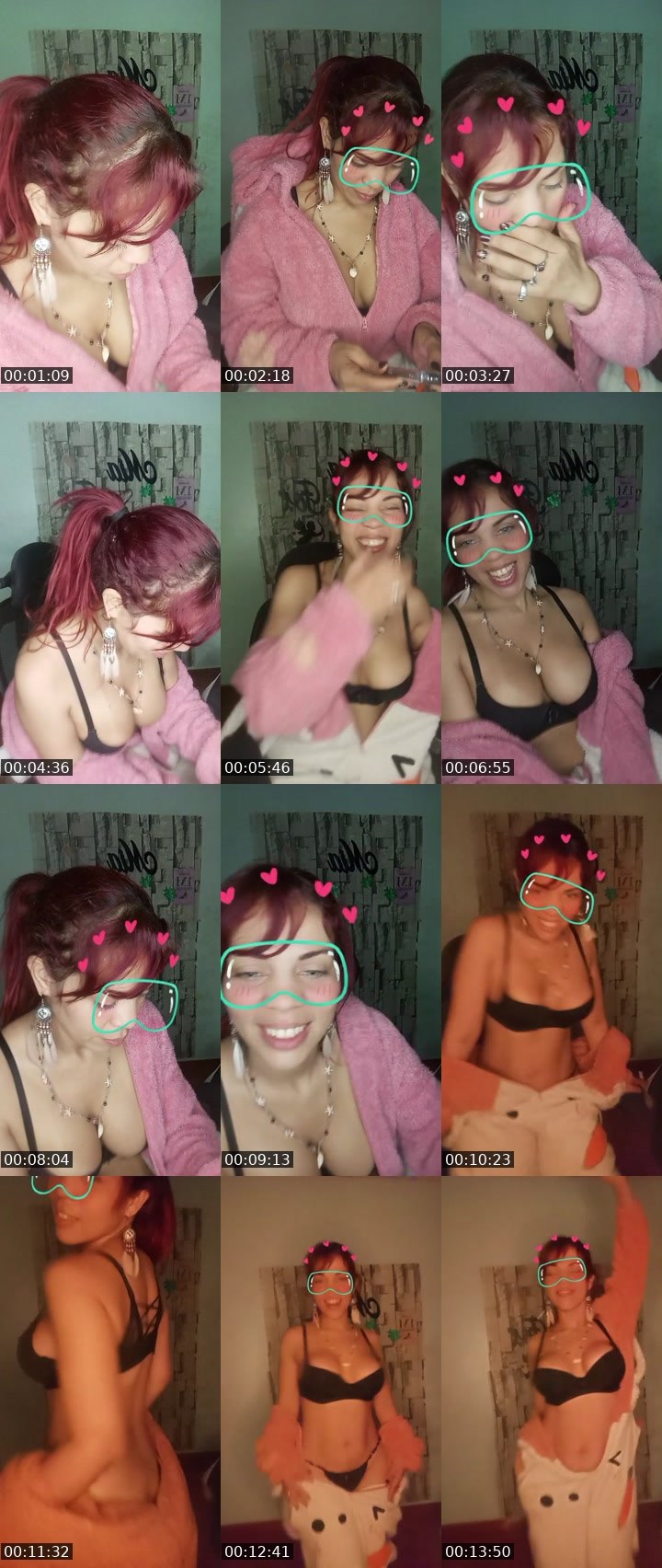 Contact-sheet preview of 🍓Mia fox🦊🖤🧭's BuzzCast recording