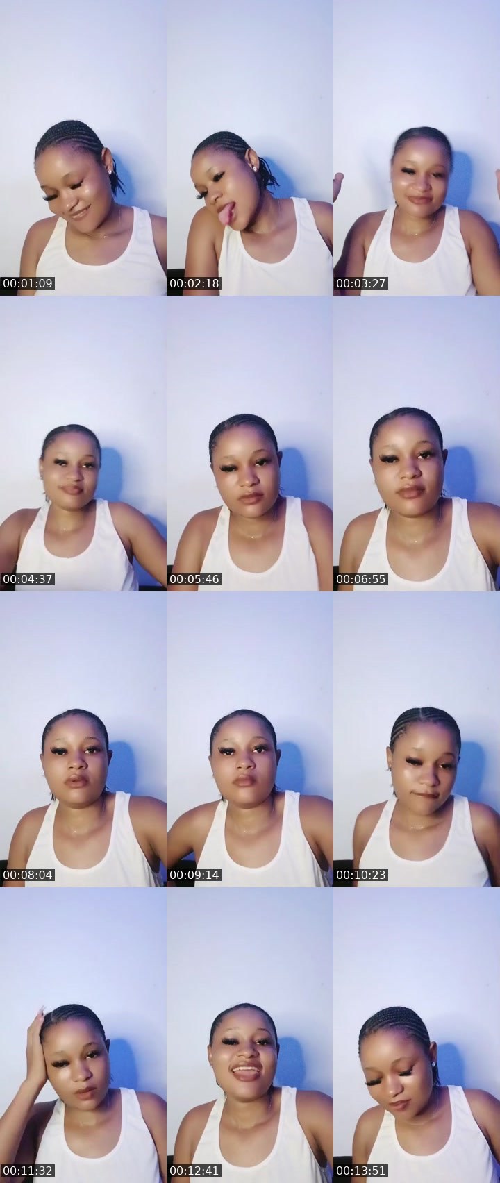 Contact-sheet preview of 💋62k🙏Nickie💕's BuzzCast recording