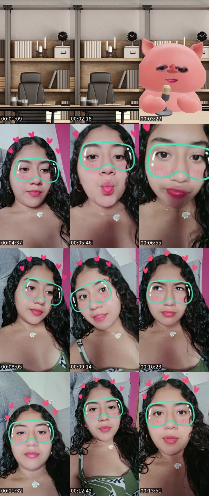 Contact-sheet preview of ↟Ꮆℓ↡🖤Ailana💙ᴿ's BuzzCast recording
