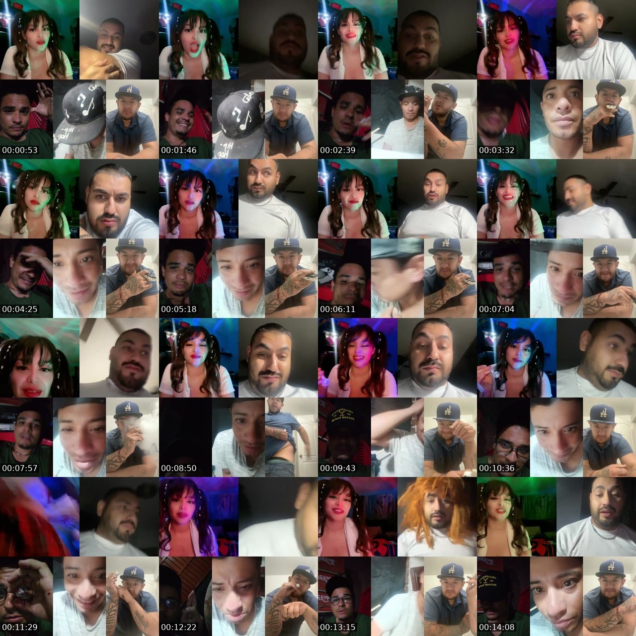 Contact-sheet preview of 𝔅𝔢𝔩𝔞𝔡𝔯𝔦𝔰🍒's BuzzCast recording