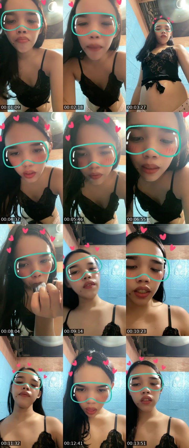Contact-sheet preview of Hrny girl👄🥵💦's BuzzCast recording